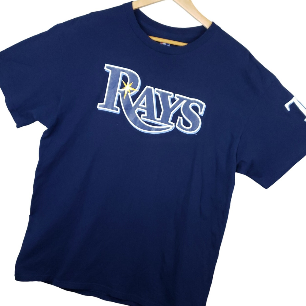 Tampa Bay Devil Rays Majestic Men's #21 Luke Ritter T-Shirt Jersey XL Blue EUC